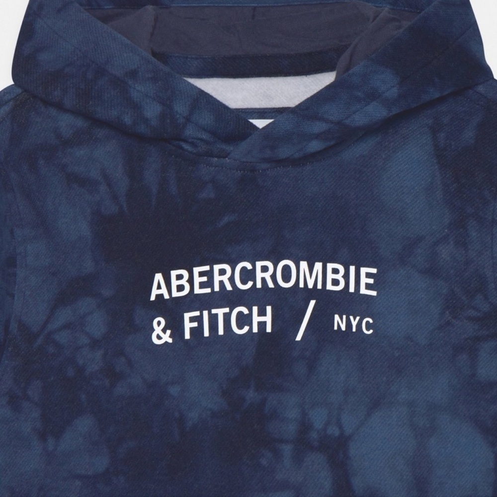 ABERCROMBIE KIDS • Dark Blue Tie Dye Hoodie Sweatshirt - Picture 3 of 5
